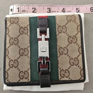 Gucci GG Supreme Jackie Sherry Line Bi-Fold Wallet
